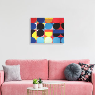 Abstracte Bauhaus geometrische kunst Canvas Afdruk