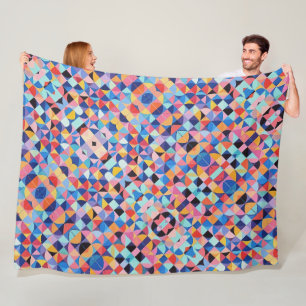Abstracte Bauhaus geometrische kunst Fleece Deken