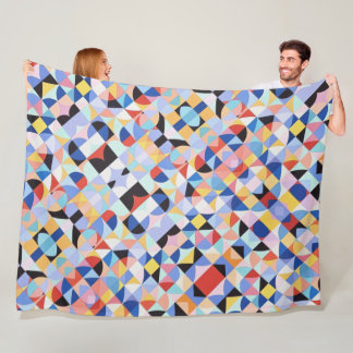 Abstracte Bauhaus geometrische kunst Fleece Deken