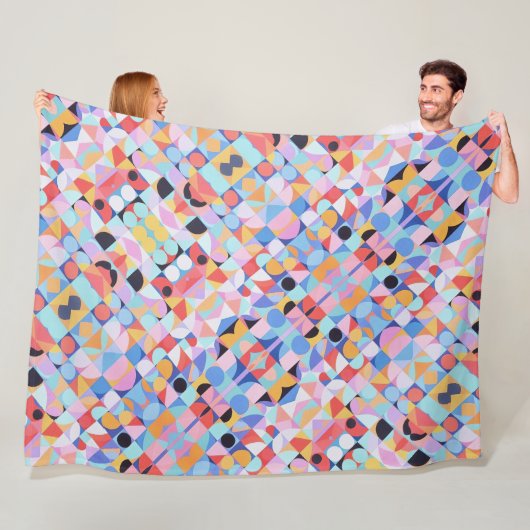 Abstracte Bauhaus geometrische kunst Fleece Deken (In situ)