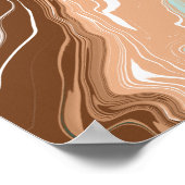 Abstracte Beach Fluid Art Poster (Hoek)