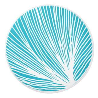 Abstracte Beach Scallop Seashell Keramische Knop