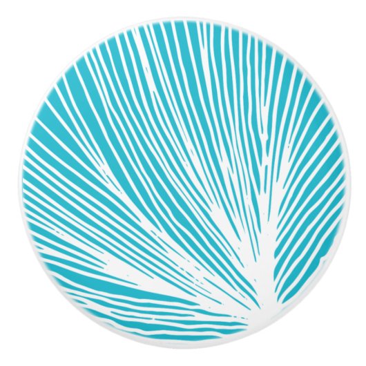 Abstracte Beach Scallop Seashell Keramische Knop (Voorkant)