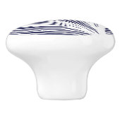 Abstracte Beach Scallop Seashell Keramische Knop (Zijkant)