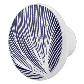 Abstracte Beach Scallop Seashell Keramische Knop (Rechts)