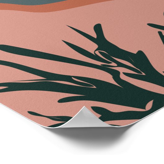 Abstracte Beach Wall Art Poster (Hoek)