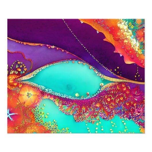  Abstracte Beachy Art Foto Afdruk (Voorkant)