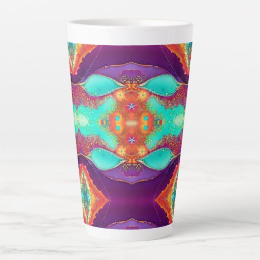  Abstracte Beachy Art Latte Mok (Voorkant)