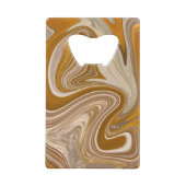 Abstracte Beer Tijd Kredietkaart Flessenopener (Achterkant)