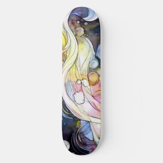 Abstracte belletjes skateboard (Voorkant)