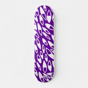 Abstracte benzine - Wit op Violet Skateboard