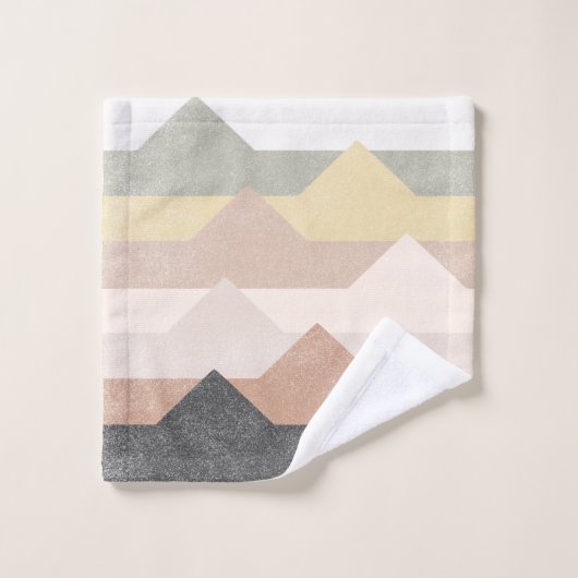 Abstracte bergen bad handdoek (Wasdoekje)