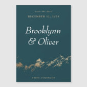 Abstracte bergen donkergroen sparen de Magnet van  (Voorkant)