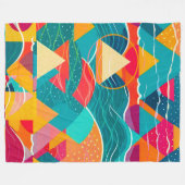 Abstracte Bergen en Rivier Fleece Deken (Voorkant (Horizontaal))