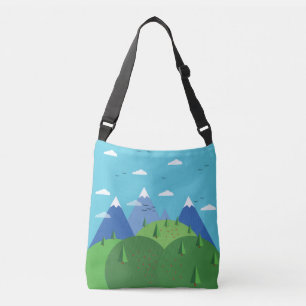Abstracte bergen Natuur Lover Crossbody Tas
