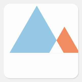 Abstracte bergen vierkante sticker