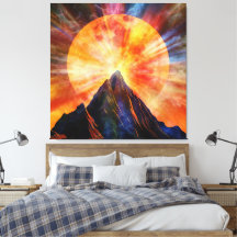 Abstracte bergmaan schijn kunst