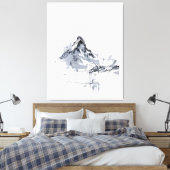 Abstracte bergtop canvas afdruk (Insitu (Slaapkamer))
