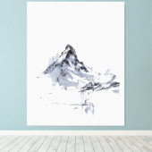 Abstracte bergtop canvas afdruk (Insitu (Houten vloer))