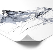 Abstracte Bergtop  Poster (Hoek)