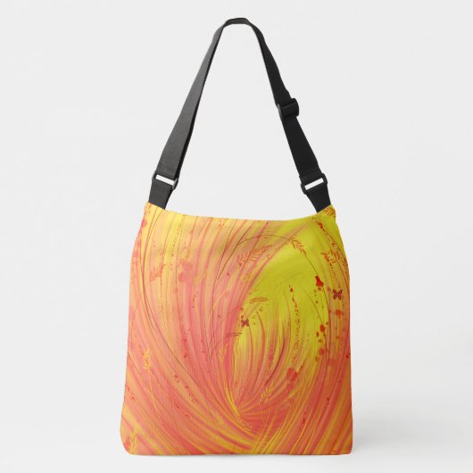 Abstracte betoverde tuin Sinaasappel Crossbody Tas (Voorkant)