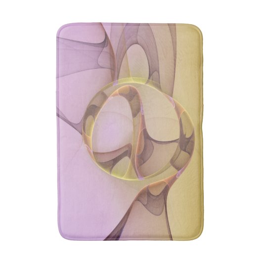 Abstracte bewegingen Modern roze Golden Fractal Ar Badmat (Voorkant Verticaal)