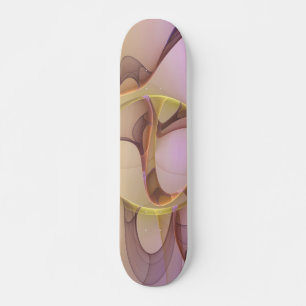 Abstracte bewegingen Modern roze Golden Fractal Ar Skateboard