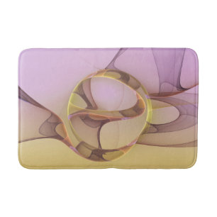 Abstracte Bewegingen Moderne Roze Gouden Fractale Badmat
