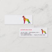 Abstracte Big Dog Kaarten Mini Visitekaartje (Voorkant / Achterkant)