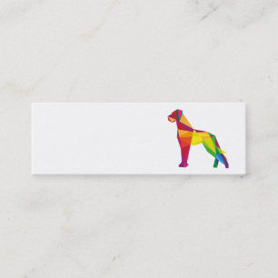 Abstracte Big Dog Kaarten Mini Visitekaartje