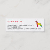 Abstracte Big Dog Kaarten Mini Visitekaartje (Achterkant)