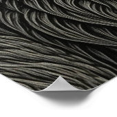 Abstracte Bigfoot in Zwart-wit Ai Art Poster (Hoek)