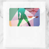 abstracte bil rechthoekige sticker (Tas)