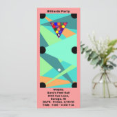 Abstracte BILLIARDS ~ POOLTSTOFPARTIJINVITATIE Kaart (Staand voorkant)