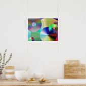 Abstracte binaire schijven poster (Keuken)
