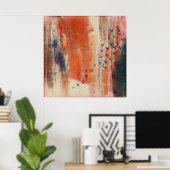 Abstracte Bird Migration Art Poster - kleurrijke m (Thuiskantoor)