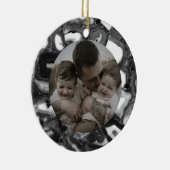 Abstracte Black White agates geode Keramisch Ornament (Rechts)