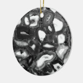Abstracte Black White agates geode Keramisch Ornament (Links)