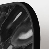 Abstracte Black White agates geode Pickleball Paddle (Links Detail)