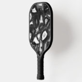Abstracte Black White agates geode Pickleball Paddle (Links)