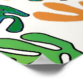 Abstracte bladeren 2 poster (Hoek)