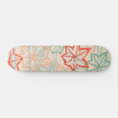 Abstracte bladeren Druk Japans patroon af Skateboard (Horizontaal)