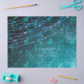 Abstracte bladeren en strijklichten op groen tissuepapier (Craft)