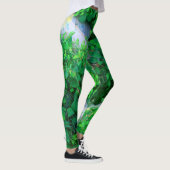abstracte bladeren groen leggings (Rechts)