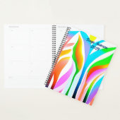 Abstracte bladeren in veelkleurige pastels planner (Display)