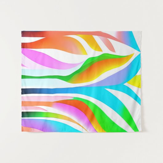 Abstracte bladeren in veelkleurige pastels wandkleed (Voorkant (horizontaal))