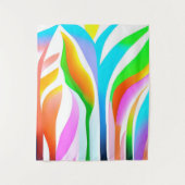 Abstracte bladeren in veelkleurige pastels wandkleed (Voorkant)
