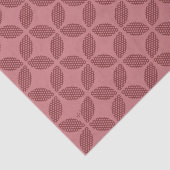 Abstracte bladeren met Polka Dots Pattern Bourgond Tissuepapier (Detail)