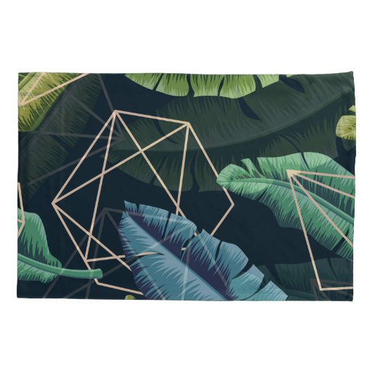 Abstracte bladeren: veelhoekige lijn naadloos. kussensloop (Achterkant)