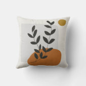 Abstracte bladillustratie kunst kussen (Achterkant)